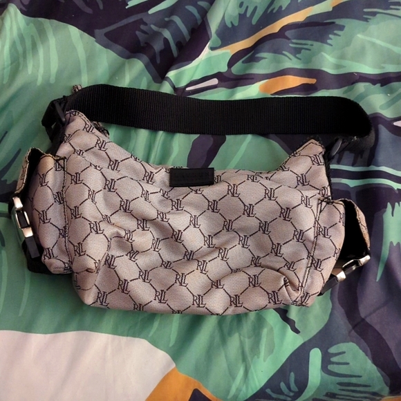 Y2K Lauren by Ralph Lauren monogrammed  shoulder bag. - Picture 4 of 8